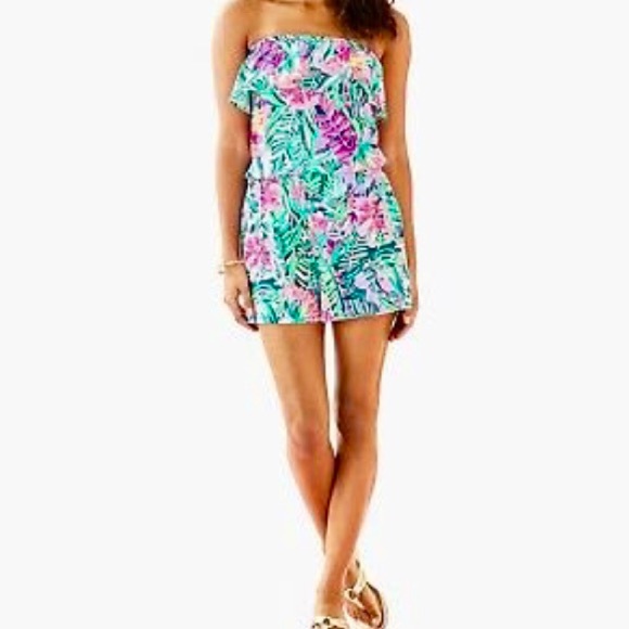 Lilly Pulitzer Pants - Lilly Pulitzer Anja Strapless Short Romper